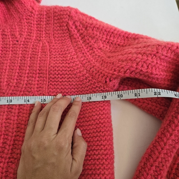 Banana Republic italien merino wool alpaca blend knit sweater turtle neck sz M - Picture 5 of 6